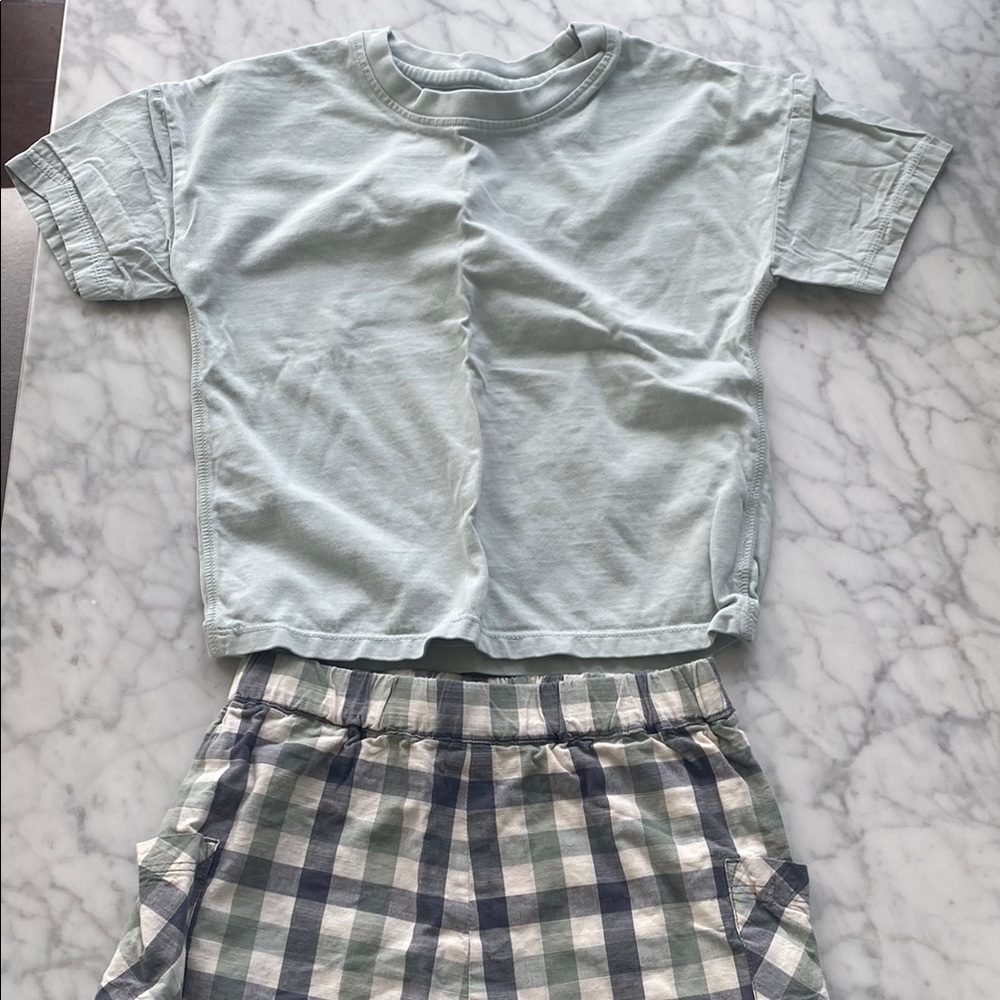 Pehr Plaid Checkered Shorts and Shirt - sold as set
